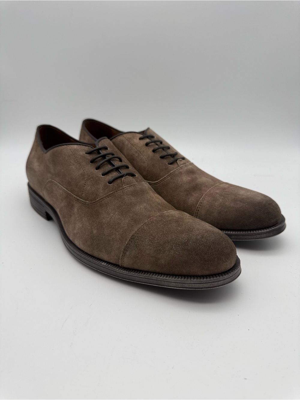 BRAND NEW Gordon Rush Rowling Cap Toe Oxfords Brown Suede Leather Size 10